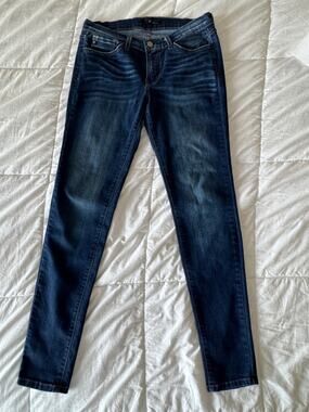 KanCan Dark Wash Mid Rise Skinny Jeans Stretch Denim Size 28